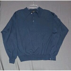 Men's Vintage 90s Raffi Linea Uomo Italian Knit Sweater Cotton Blend Lightweight